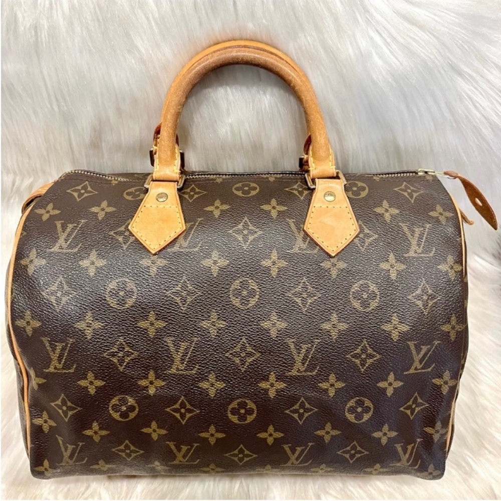 Authentic Louis Vuitton Speedy 30 Shoulder Bag Tote Handbag Purse - Picture 3 of 16